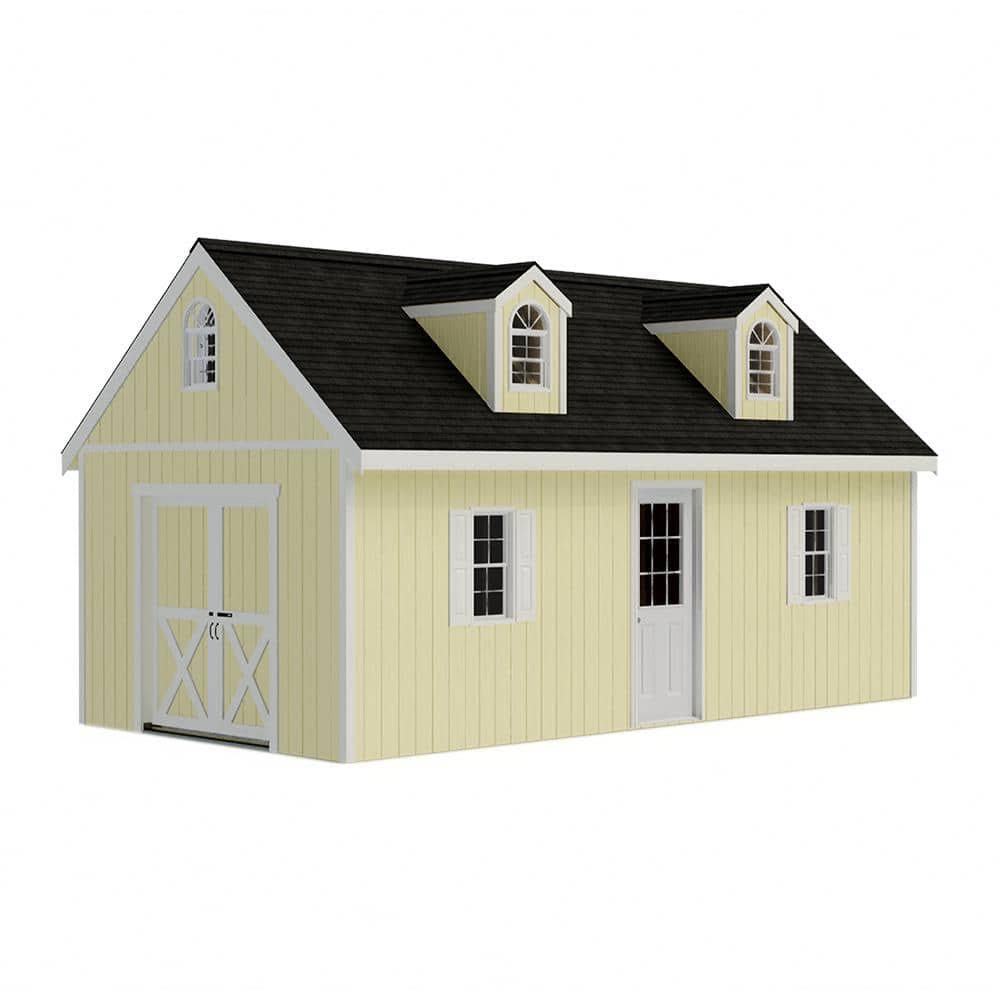 Best Barns Arlington 12 ft. x 24 ft. Wood Storage Shed Kit, Clear