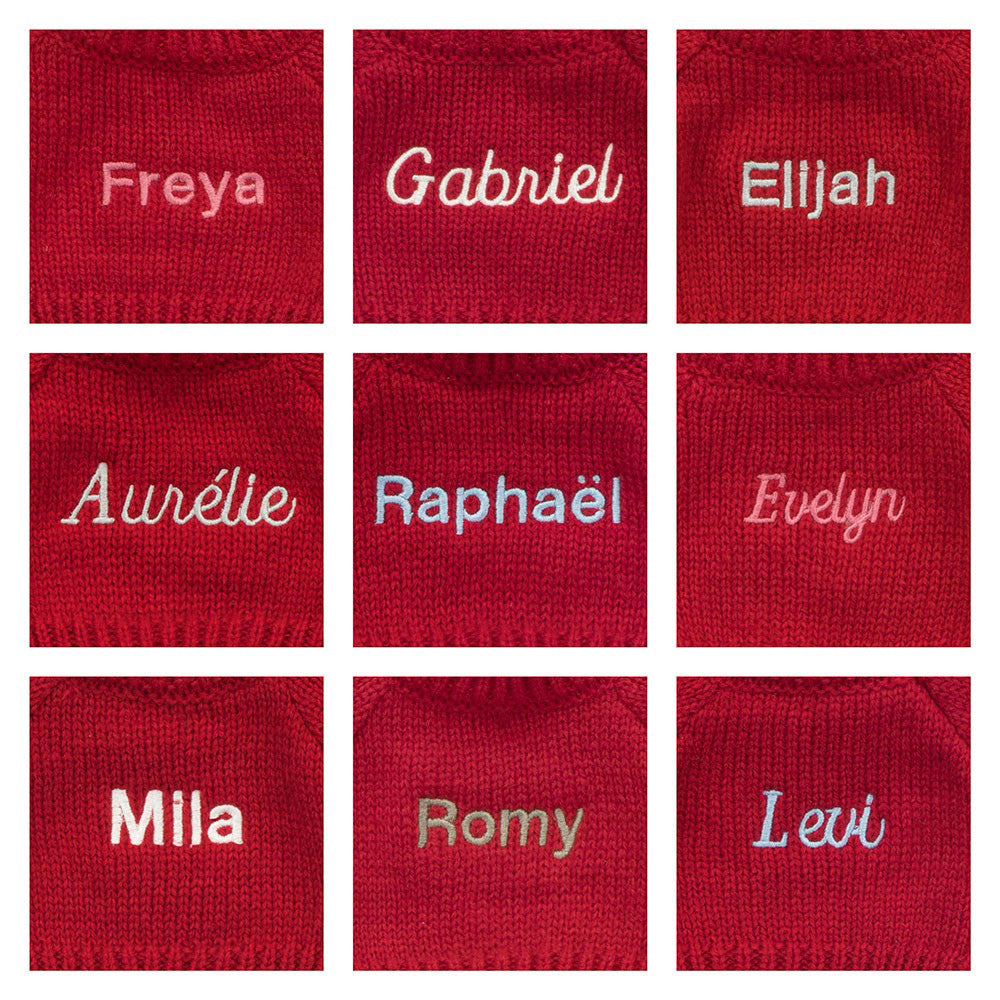 Bashful Beige Bunny with Personalized Red Jumper